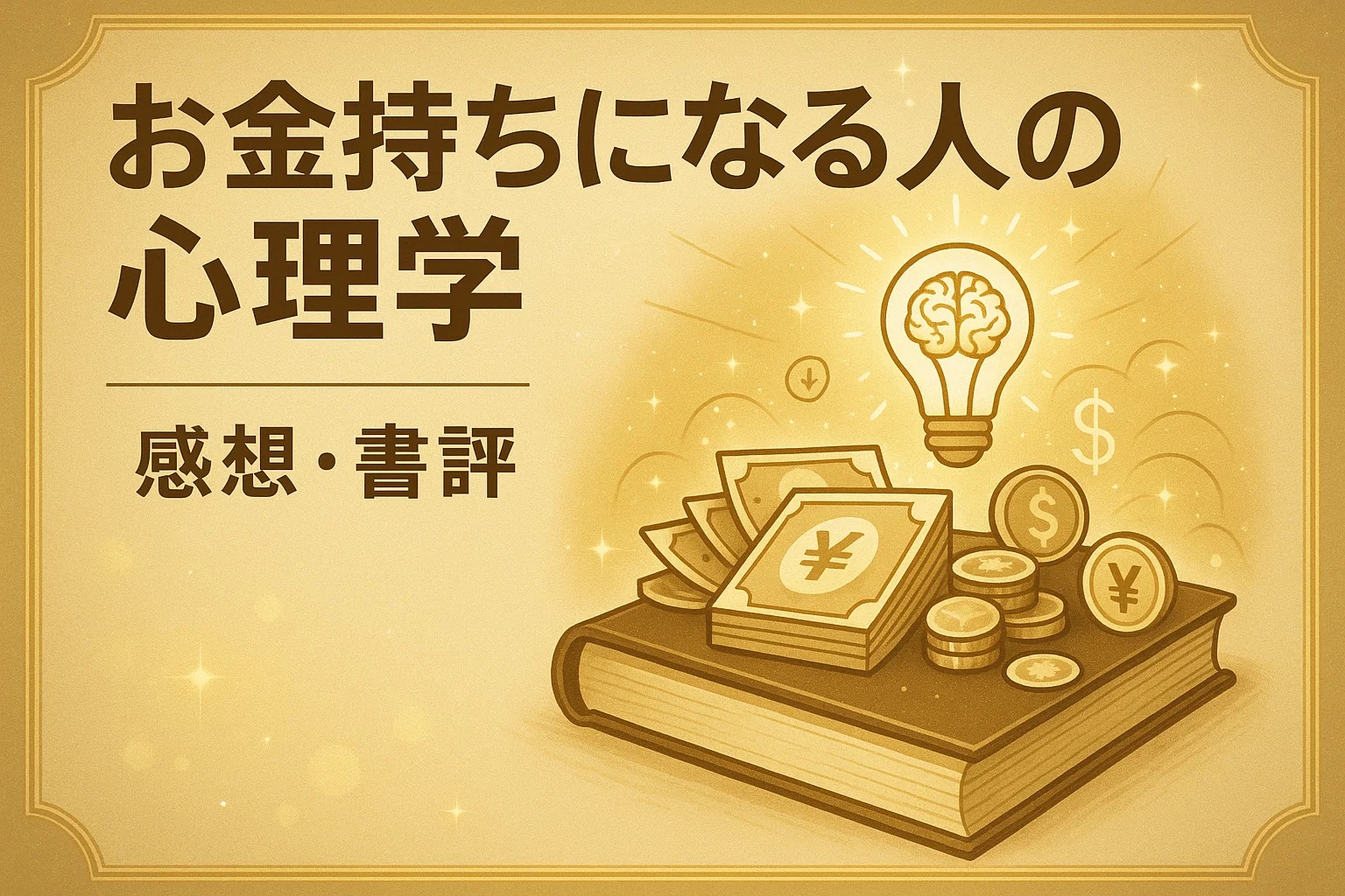 【感想・書評】『お金持ちになる人の心理学』大嶋信頼|お金に愛される人の「無意識」が違う!