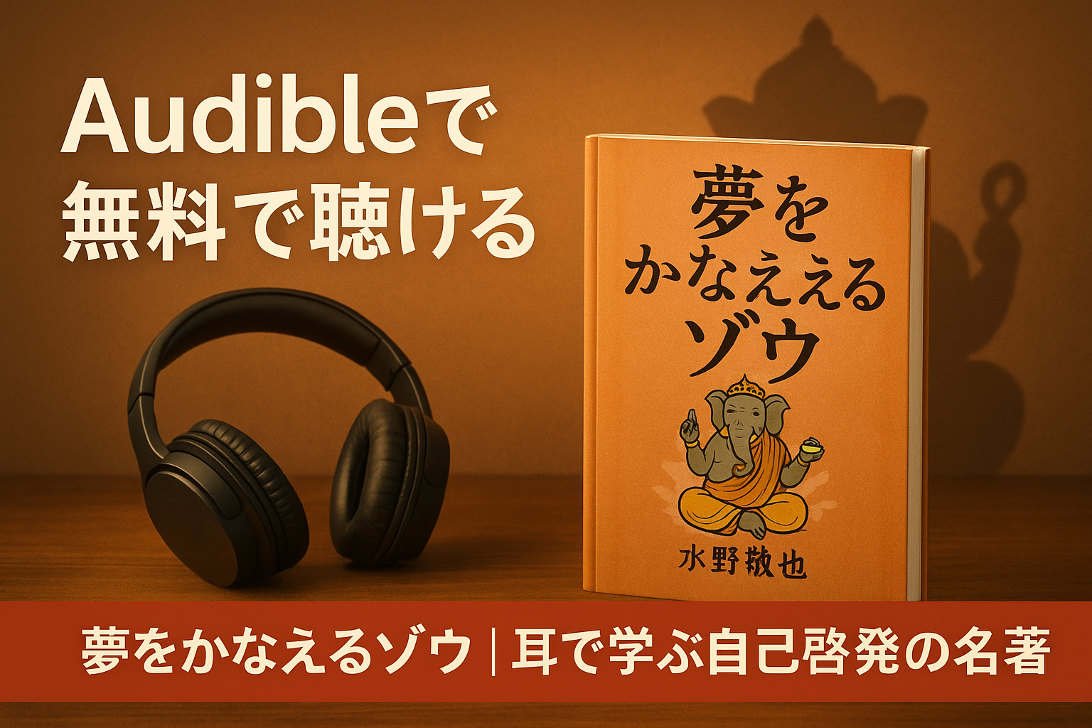 【無料で聴ける】Audible版『夢をかなえるゾウ』が最高だった件｜耳で学ぶ人生の教科書