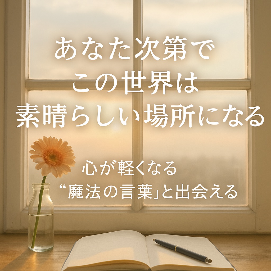 【書評】『あなた次第でこの世界は素晴らしい場所になる』|心が軽くなる“魔法の言葉”と出会える一冊