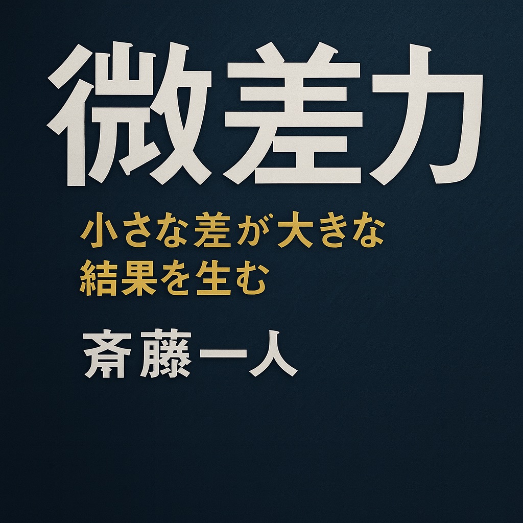 人生が変わる“微差力”の秘密:斎藤一人が教える“ちょっとの違い”で大きな結果を出す方法