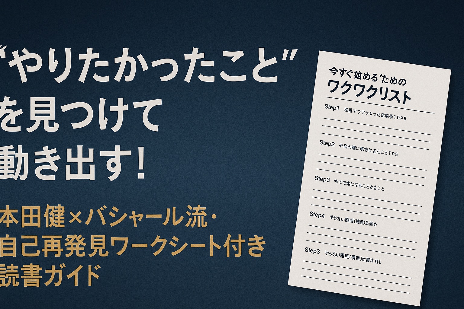 「今、この瞬間こそ“本当にやりたかったこと”をスタートする”鍵”」― 本当にやりたかったことを、今すぐはじめよう!(本田 健/ダリル・アンカ)からあなたへのメッセージ