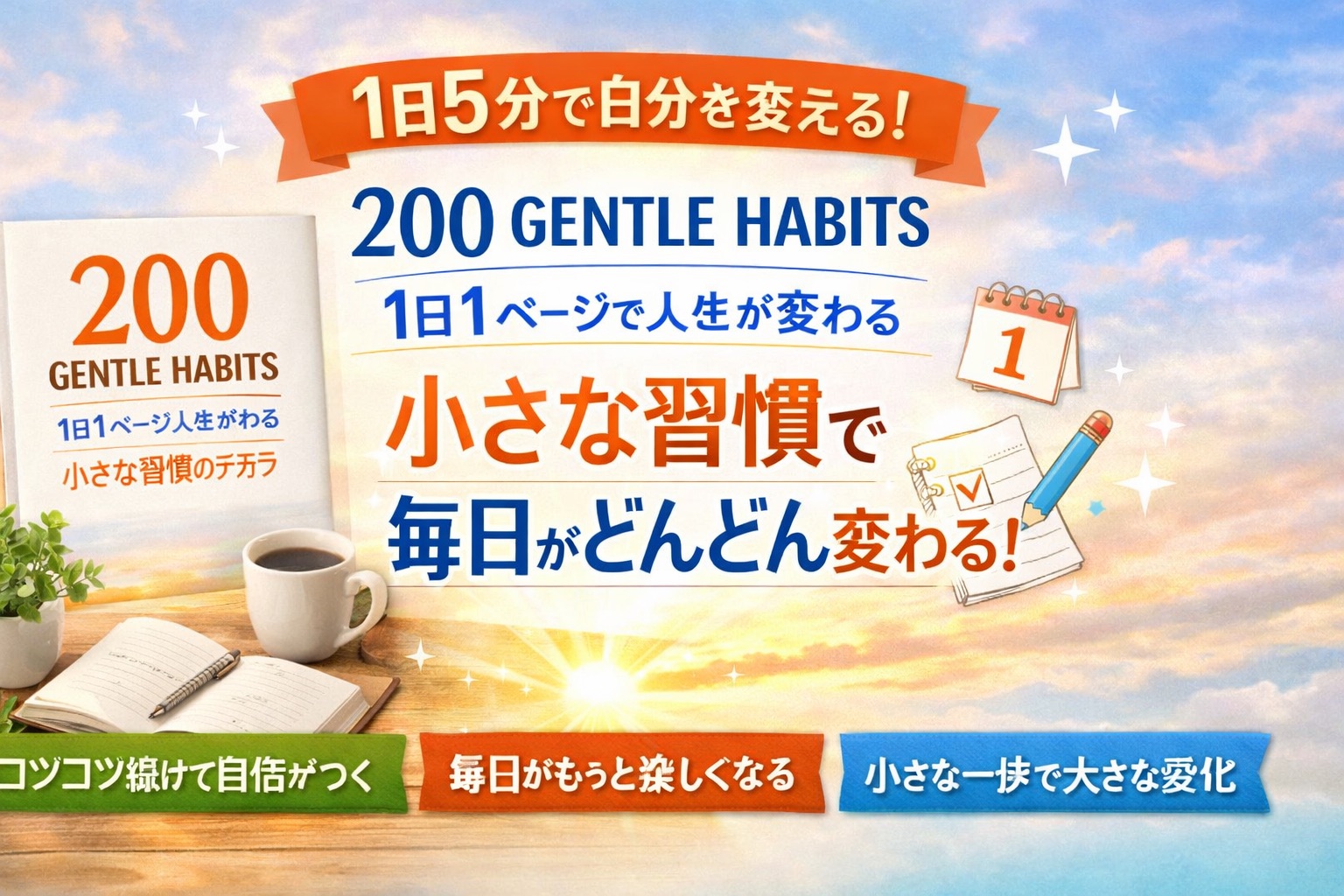 毎日少しずつ自分を変える！『200 GENTLE HABITS １日１ページ、人生をひらく 小さな習慣』があなたにもたらす価値とは？