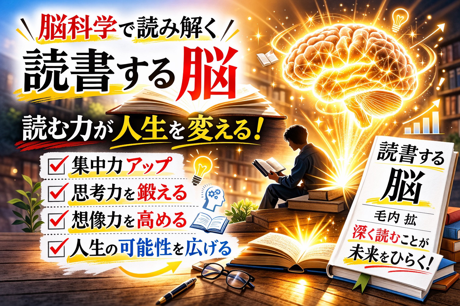 【読書する脳】とは何か？脳科学で読み解く「読む力」が人生を変える理由
