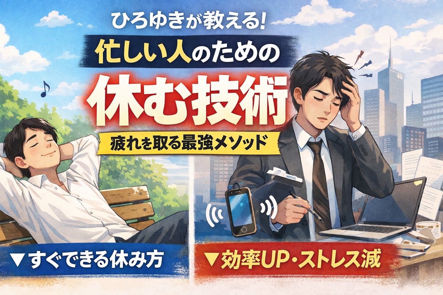 【保存版】忙しい現代人のための「休む技術」｜効率も人生も変わるシンプル習慣