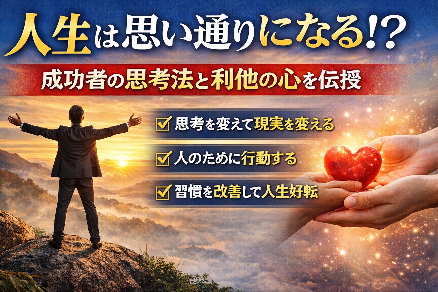 【人生は思い通りになる？】成功者が実践する思考法と“利他の心”の本質