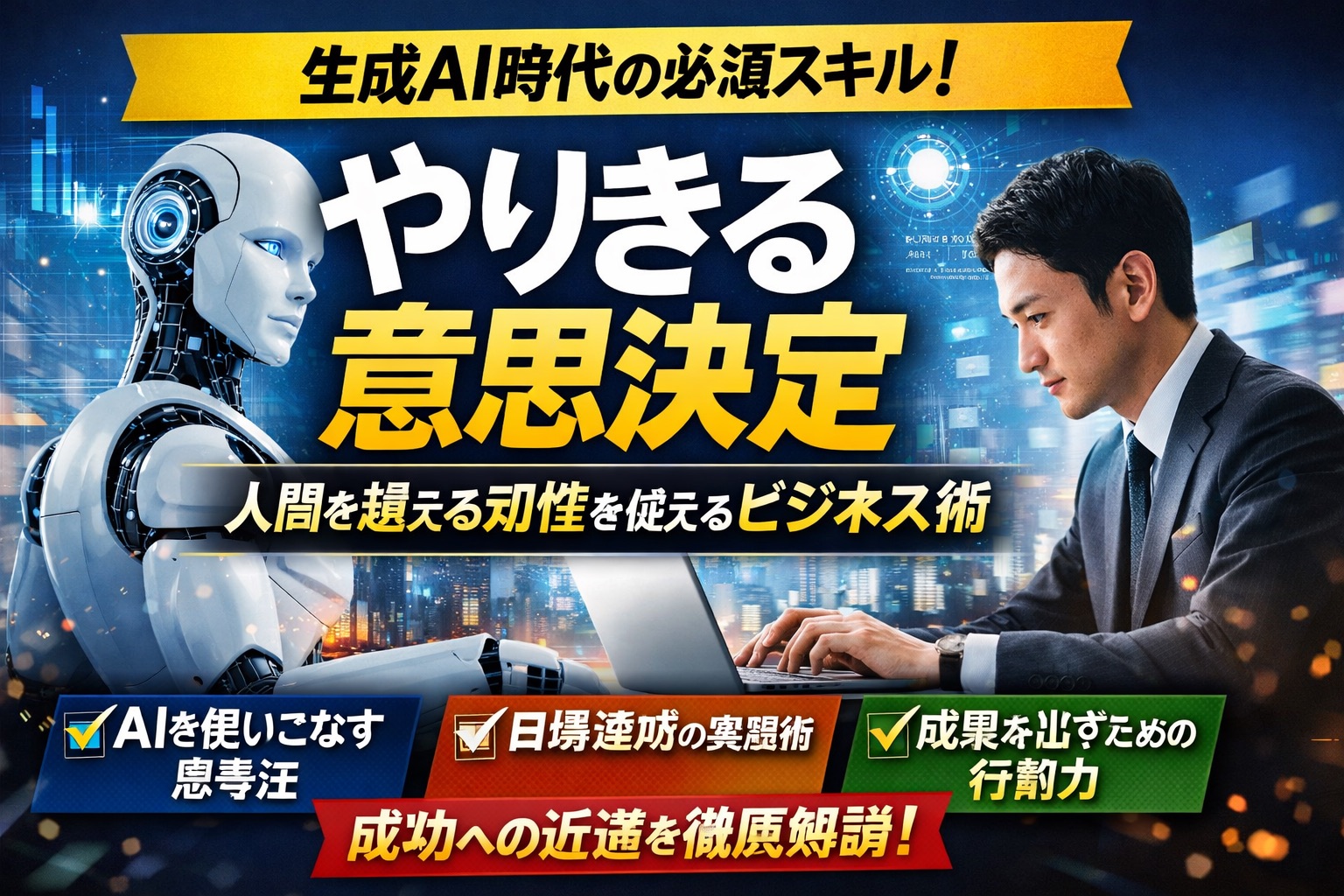 【やりきる意思決定】生成AI時代に「人間を超える知性」を使いこなす究極のビジネススキル